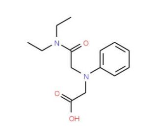 [[2-(Diethylamino)-2-oxoethyl](phenyl)amino]-acetic acid - chemical structure image