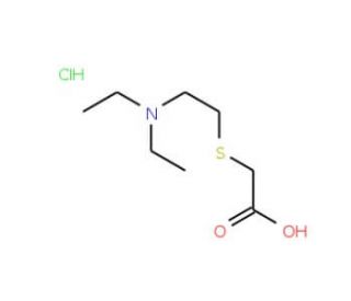 {[2-(diethylamino)ethyl]thio}acetic acid hydrochloride - chemical structure image