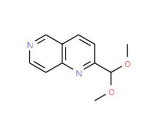2-(Dimethoxymethyl)-1,6-naphthyridine (CAS 386715-36-2) - chemical structure image
