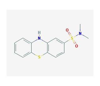 2-Dimethyl amino sulfonyl phenthiazine (CAS 1090-78-4) - chemical structure image