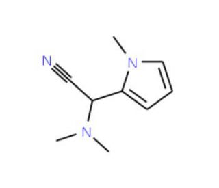2-(Dimethylamino)-2-(1-methyl-1H-pyrrol-2-yl)-acetonitrile (CAS 117068-07-2) - chemical structure image