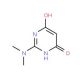 2-(Dimethylamino)-4,6-pyrimidinediol (CAS 5738-14-7) - chemical structure image