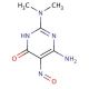2-Dimethylamino-4-hydroxy-5-nitroso-6-aminopyrimidine (CAS 70700-44-6) - chemical structure image