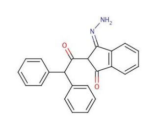 2-Diphenylacetyl-1,3-indandione-1-hydrazone (CAS 5102-79-4) - chemical structure image