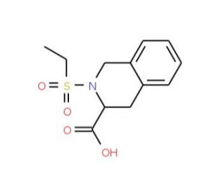 2-Ethanesulfonyl-1,2,3,4-tetrahydro-isoquinoline-3-carboxylic acid - chemical structure image