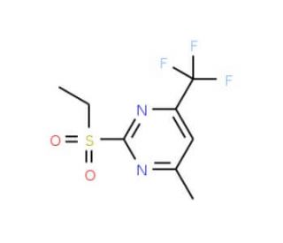 2-Ethanesulfonyl-4-methyl-6-trifluoromethyl-pyrimidine - chemical structure image