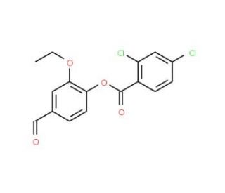 2-Ethoxy-4-formylphenyl 2,4-dichlorobenzoate - chemical structure image