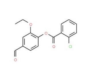 2-Ethoxy-4-formylphenyl 2-chlorobenzoate - chemical structure image