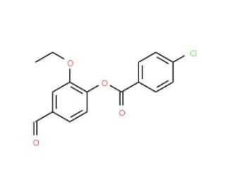 2-Ethoxy-4-formylphenyl 4-chlorobenzoate - chemical structure image