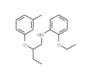 2-Ethoxy-N-[2-(3-methylphenoxy)butyl]aniline - chemical structure image
