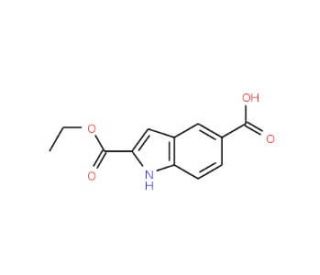 2-(ethoxycarbonyl)-1H-indole-5-carboxylic acid (CAS 138731-14-3) - chemical structure image