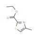 2-(Ethoxycarbonyl)-4-methyl-1,3-thiazole (CAS 7210-73-3) - chemical structure image