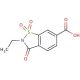 2-ethyl-1,1,3-trioxo-2,3-dihydro-1λ{6},2-benzothiazole-6-carboxylic acid - chemical structure image