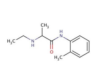 2-(Ethylamino)-o-propionotoluidide Hydrochloride - chemical structure image