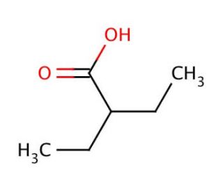 2-Ethylbutyric acid (CAS 88-09-5) - chemical structure image