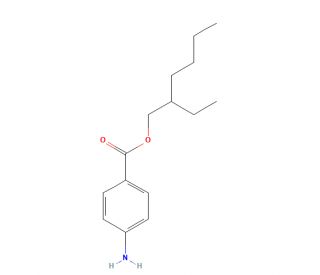2-Ethylhexyl-4-aminobenzoate (CAS 26218-04-2) - chemical structure image