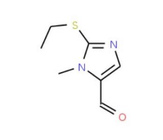 2-(Ethylsulfanyl)-1-methyl-1H-imidazole-5-carbaldehyde - chemical structure image