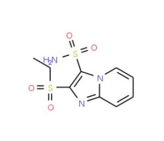 2-ethylsulfonylimidazo[1,2-a]pyridine-3-sulfonamide (CAS 141776-47-8) - chemical structure image