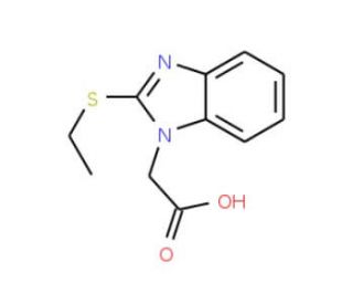 [2-(Ethylthio)-1H-benzimidazol-1-yl]acetic acid - chemical structure image