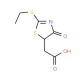 [2-(Ethylthio)-4-oxo-4,5-dihydro-1,3-thiazol-5-yl]acetic acid - chemical structure image