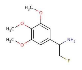 2-fluoro-1-(3,4,5-trimethoxyphenyl)ethanamine - chemical structure image