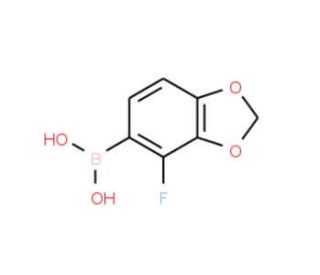 2-Fluoro-3,4-methylenedioxyphenylboronic acid (CAS 943830-75-9) - chemical structure image