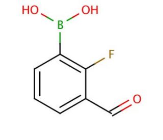 2-Fluoro-3-formylphenylboronic acid (CAS 849061-98-9) - chemical structure image