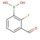 2-Fluoro-3-formylphenylboronic acid (CAS 849061-98-9) - chemical structure image