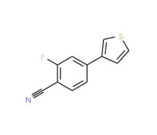 2-Fluoro-4-(3-thienyl)benzenecarbonitrile - chemical structure image