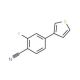 2-Fluoro-4-(3-thienyl)benzenecarbonitrile - chemical structure image