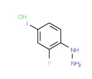 2-Fluoro-4-iodophenylhydrazine hydrochloride (CAS 502496-29-9) - chemical structure image