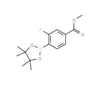 2-Fluoro-4-(methoxycarbonyl)phenylboronic acid, pinacol ester (CAS 603122-79-8) - chemical structure image
