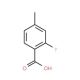2-Fluoro-4-methylbenzoic acid (CAS 7697-23-6) - chemical structure image