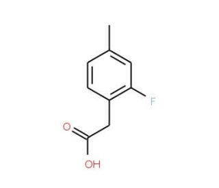 2-Fluoro-4-methylphenylacetic acid (CAS 518070-28-5) - chemical structure image