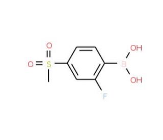 2-Fluoro-4-(methylsulphonyl)benzeneboronic acid (CAS 957060-85-4) - chemical structure image