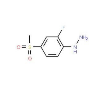 2-Fluoro-4-(methylsulphonyl)phenylhydrazine (CAS 832714-48-4) - chemical structure image