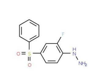 2-Fluoro-4-(phenylsulfonyl)phenylhydrazine - chemical structure image