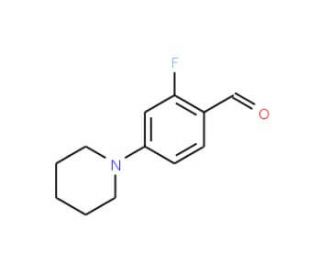 2-Fluoro-4-piperidin-1-yl-benzaldehyde - chemical structure image