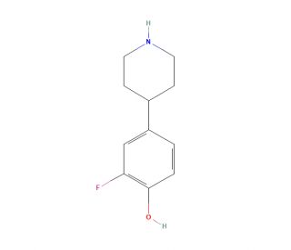 2-Fluoro-4-(piperidin-4-yl)phenol hydrochloride (CAS 1260871-71-3) - chemical structure image
