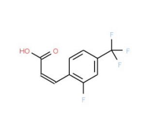 2-Fluoro-4-(trifluoromethyl)cinnamic acid (CAS 262608-88-8) - chemical structure image