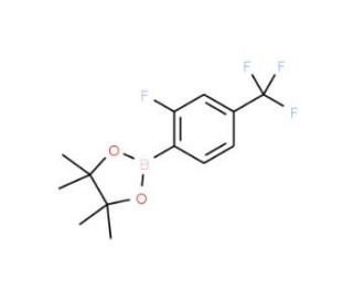 2-Fluoro-4-trifluoromethylphenylboronic acid, pinacol ester (CAS 1073353-68-0) - chemical structure image
