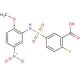 2-Fluoro-5-(2-methoxy-5-nitro-phenylsulfamoyl)-benzoic acid - chemical structure image