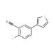2-Fluoro-5-(3-thienyl)benzenecarbonitrile - chemical structure image