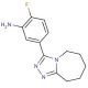 2-fluoro-5-(6,7,8,9-tetrahydro-5H-[1,2,4]triazolo[4,3-a]azepin-3-yl)aniline - chemical structure image