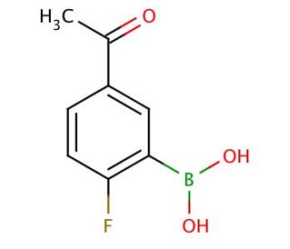 2-Fluoro-5-acetylphenylboronic acid (CAS 870777-29-0) - chemical structure image