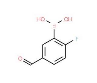 2-Fluoro-5-formylphenylboronic acid (CAS 352534-79-3) - chemical structure image