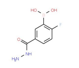 2-Fluoro-5-(hydrazinocarbonyl)benzeneboronic acid (CAS 874289-56-2) - chemical structure image