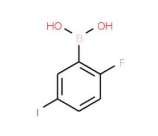 2-Fluoro-5-iodophenylboronic acid (CAS 866683-41-2) - chemical structure image