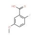 2-Fluoro-5-methoxybenzoic acid (CAS 367-83-9) - chemical structure image