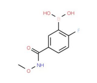 2-Fluoro-5-(methoxycarbamoyl)benzeneboronic acid (CAS 874289-58-4) - chemical structure image